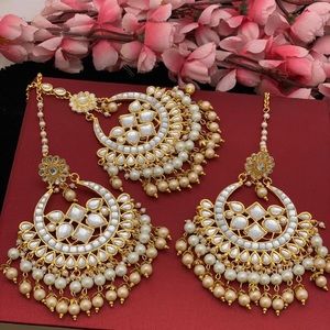 Indian earrings and tikka Bollywood bridal